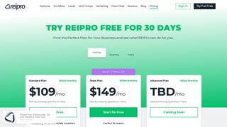 REIPro Pricing Plans