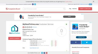 MyRentToOwn.com Customer Service, Complaints and Reviews