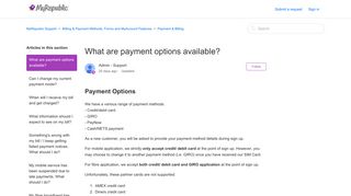 What are payment options available? – MyRepublic Support