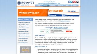 MyResaleWeb.com Consignor Login Information - ConsignPro