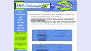 View Demo - MySaleManager.NET - Software Solutions For Seasonal ...