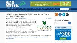 MySavingsDirect Online Savings Account Review: 2.40% APY Rate ...
