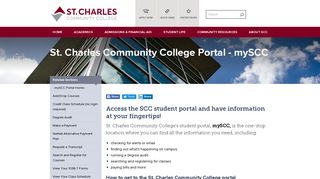 St. Charles Community College Portal - mySCC
