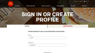 McDonald's Account: Sign In Now | McDonald's