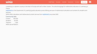 Luxemburg - mySchool | WIRIS | math & science