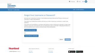 Forgot your username or password? - MySchoolBucks