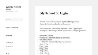 My School Dc Login - aviancy website bisnis
