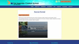 Parent Portal - First Assembly Christian School
