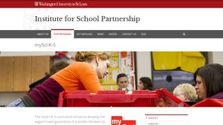 mySci K-5 | Institute for School Partnership | Washington University in ...