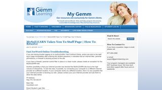 MySciLEARN Takes You To Staff Page | How To Resolve Fast ...