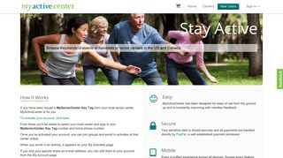 MyActiveCenter - a free service from MySeniorCenter