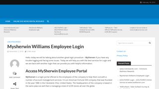 Mysherwin Williams Employee Login – Trending Topics TV