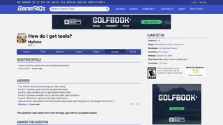 How do i get tools? - MySims Answers for PC - GameFAQs