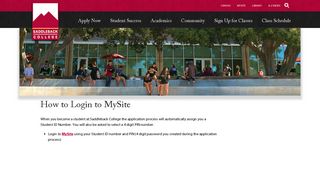 How to Login to MySite | Saddleback College