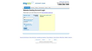 Account Login - Website Hosting - Mysite.com