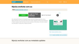 Mysizz Workstar (Mysizz.workstar.com.au) - Login | CFL - Easycounter