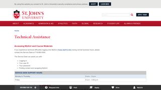 Technical Assistance | St. John's University