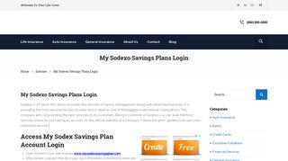 www.mysodexosavingsplan.com – My Sodexo Savings Plans Login
