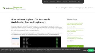 How to Reset Sophos UTM Passwords (WebAdmin, Root and ...