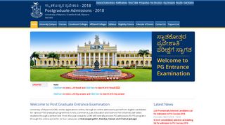 Post Graduate Entrance Examination - university of mysore