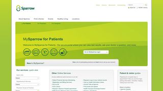 For Patients - MySparrow - Sparrow Health System