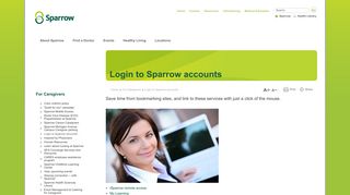 Login to Sparrow accounts - MySparrow - Sparrow Health System