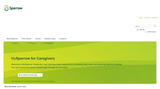 For Caregivers - MySparrow - Sparrow Health System
