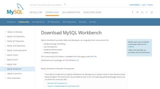 MySQL :: Download MySQL Workbench - MySQL :: Developer Zone