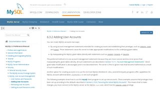 MySQL :: MySQL 5.5 Reference Manual :: 6.3.2 Adding User Accounts