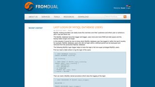 Last login of MySQL database users | FromDual
