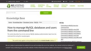 How to manage MySQL databases and users from the command line