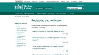 Registering and verification - The Law Society