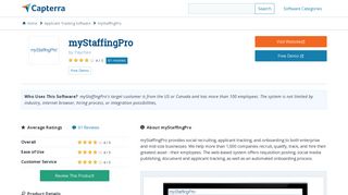 myStaffingPro Reviews and Pricing - 2019 - Capterra
