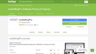 myStaffingPro Software 2019 Pricing & Features | GetApp®