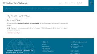 My State Bar Profile :: The State Bar of California