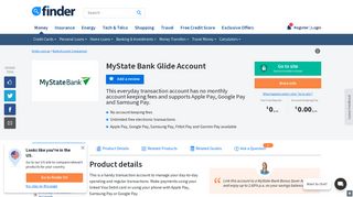 MyState Bank Glide Account - Finder