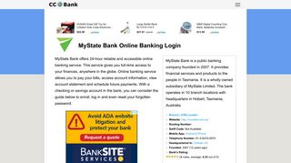 MyState Bank Online Banking Login - CC Bank