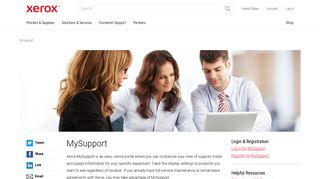Xerox MySupport - Secure Support Portal
