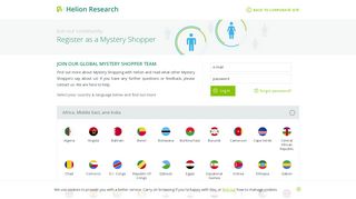 Login Mystery shoppers - Helion Research