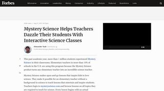 Mystery Science Helps Teachers Dazzle Their Students With ... - Forbes