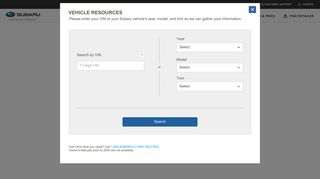Vehicle Resources | Subaru