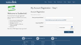 Suddenlink | My Account - Account Registration