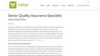 Senior Quality Assurance Specialist - mySugr.com