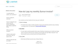 How do I pay my monthly Sunrun invoice? – Sunrun