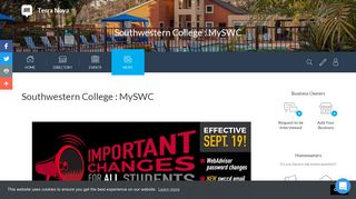 Southwestern College : MySWC - Parkbench