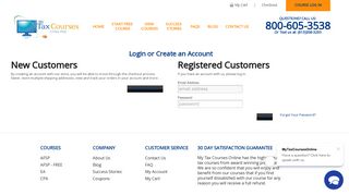 Customer Login - My Tax Courses Online