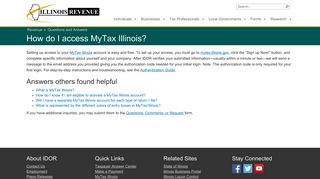 How do I access MyTax Illinois? - Questions and Answers - Illinois.gov