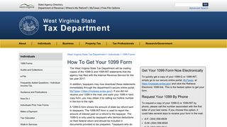 1099 Forms - WV State Tax Department