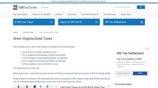 West Virginia State Taxes | US Tax Center - IRS.com
