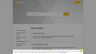My Account - mytaxi - The Taxi App